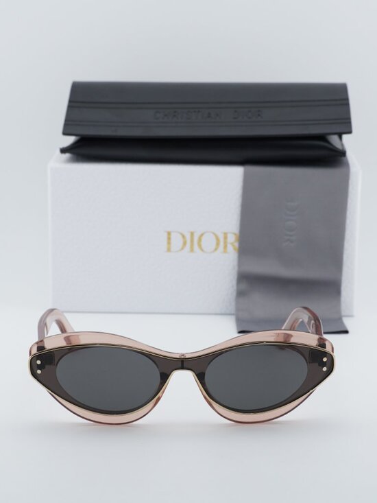 Dior DIORMETEOR B1I 40A0 Cat Eye Sunglasses - Matte Pink/Smoke main image 8